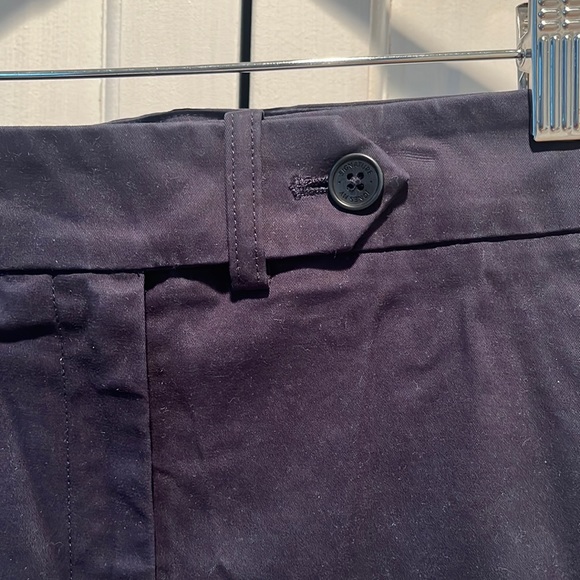 Jones New York Bermuda Shorts Navy Twill Cotton Blend Stretch Shorts w/Side Slit - Picture 4 of 13